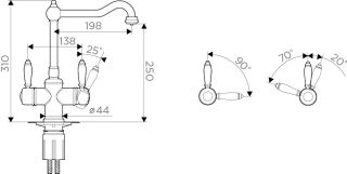 Смеситель для кухни Omoikiri Tottori-АB